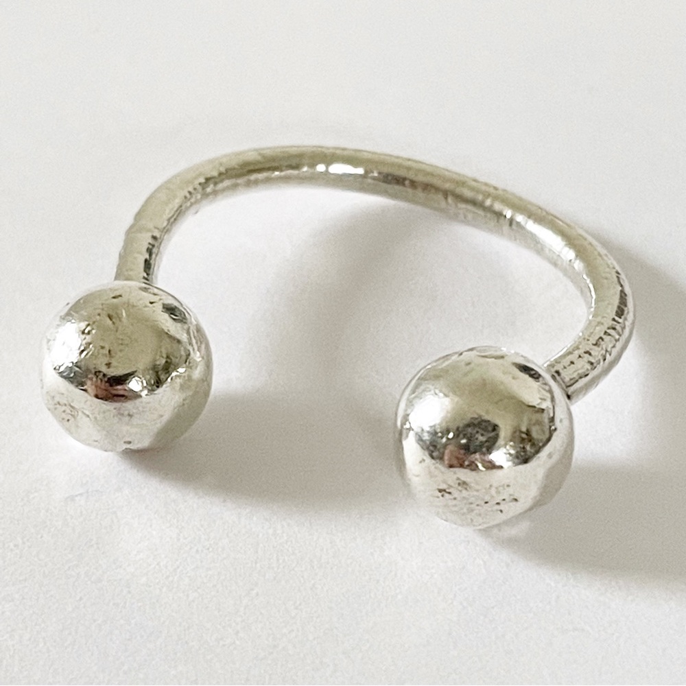 Solid Sterling Silver Key Ring Vintage - image 2